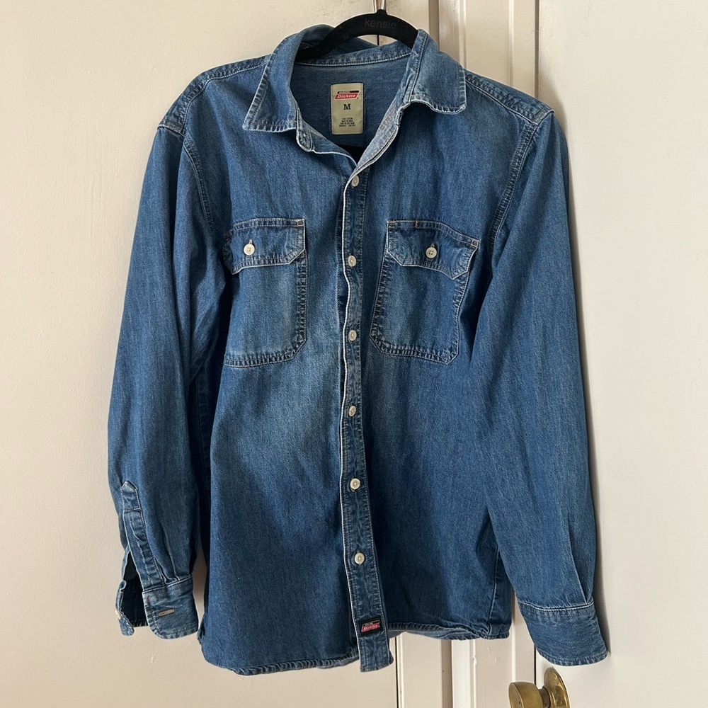 Dickies Denim dark wash button down cotton
